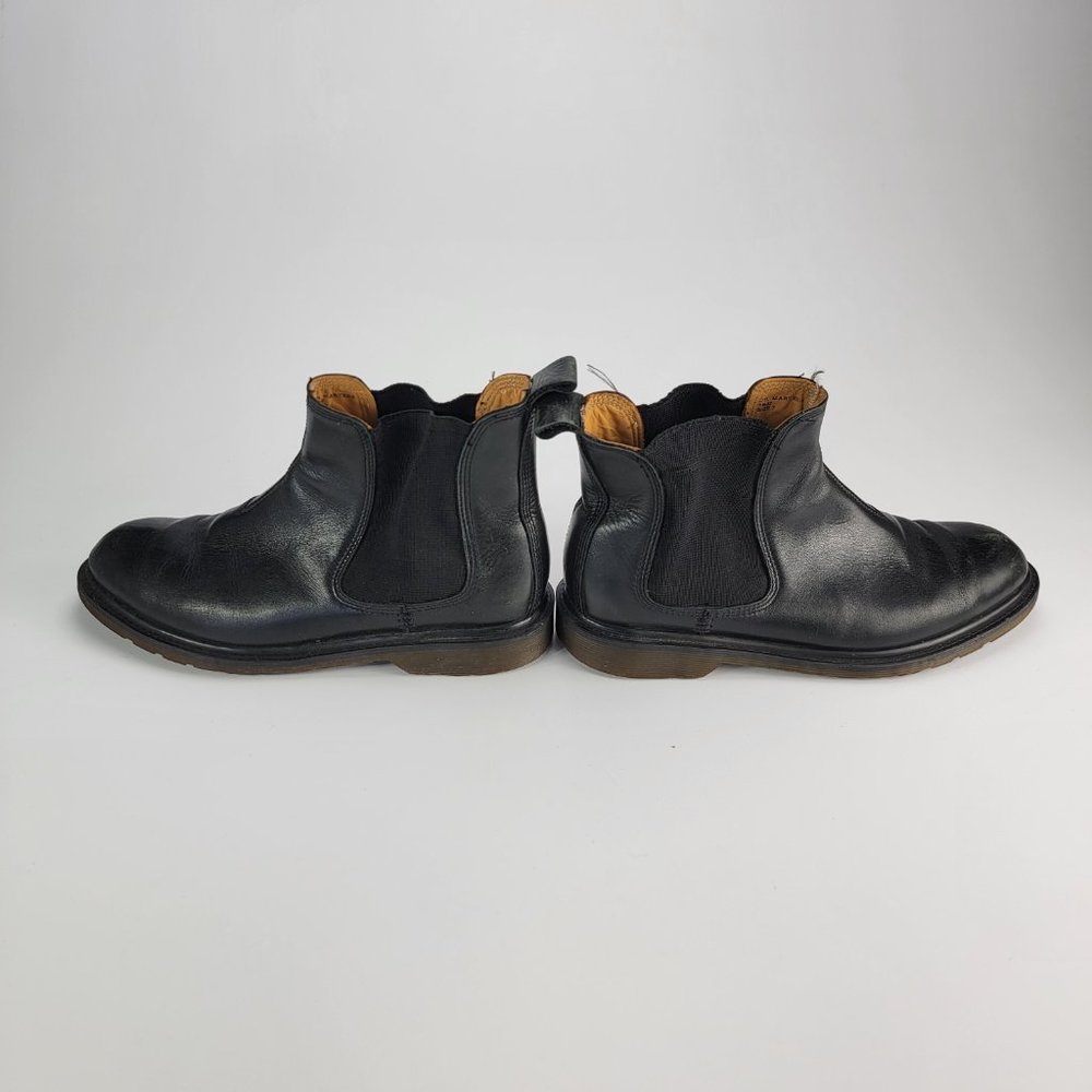 Dr Martens Black Pull On Ankle Chelsea Boot Smooth Leather  - SIZE Mens 7